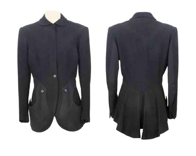 Lot 17 - Charles James Black Wool Broadcloth Jacket...
