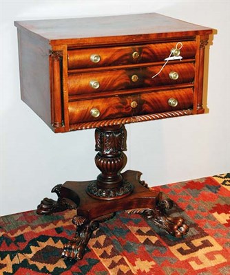 Lot 2197 - Classical Mahogany Work Table Probably...