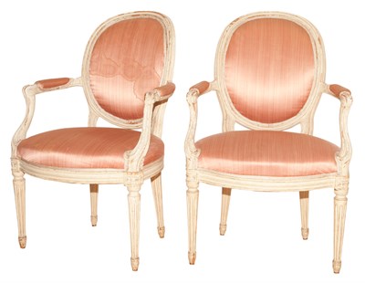 Lot 190 - Set of Six Louis XVI Style Painted Dining...