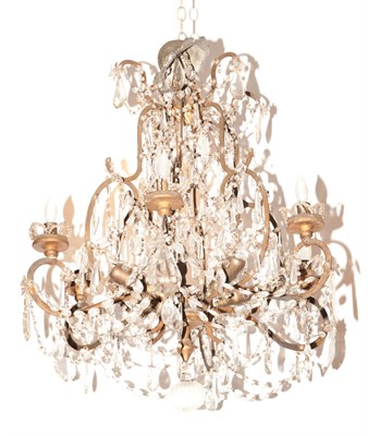 Lot 342 - Louis XV Style Gilt-Metal and Cut Glass...