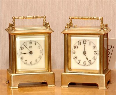 Lot 208 - Two Waterbury Clock Co. Brass Miniature...