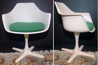 Lot 214 - Set of Four Molded Plastic Tulip Chairs...