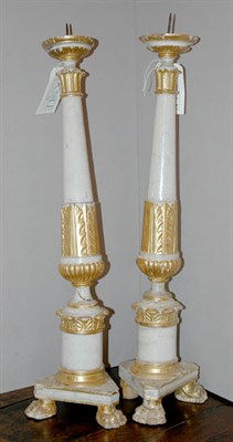 Lot 356 - Pair of Continental Baroque Painted and Gilt...