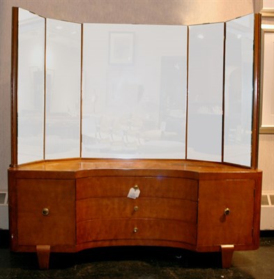 Lot 243 - Art Deco Mahogany Triple-Mirror Vanity Height...