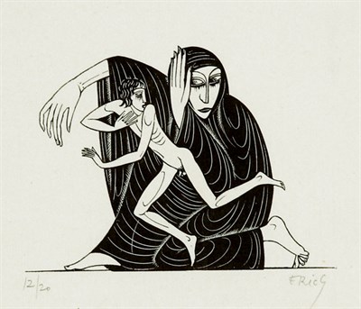 Lot 4238 - Eric Gill ACTOR ON THE STAGE; THE PLAY SCENE;...