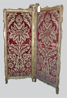 Lot 4361 - Louis XV Style Gilt-Wood Two-Panel Screen...