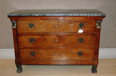 Lot 4431 - Egyptian Revival Style Marble Top Mahogany...