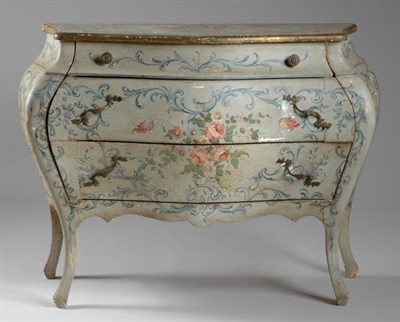 Lot 4379 - Italian Polychrome Painted and Gilt Decorated...