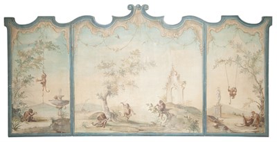 Lot 130 - Continental Rococo Style Painted Wood...