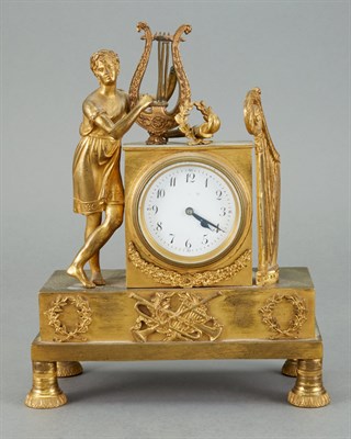 Lot 251 - Empire Gilt-Bronze Mantel Clock 19th Century...