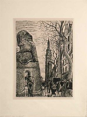 Lot 82 - Marcel Gromaire LION DE BELFORT Etching, 1935....