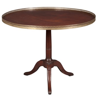 Lot 223 - Louis XVI Brass Mounted Mahogany Gueridon The...