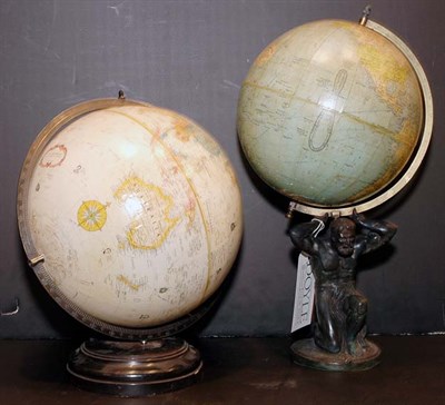 Lot 253 - Two Table Top World Globes