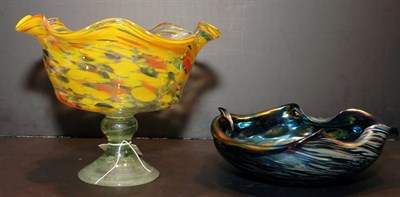 Lot 276 - Italian Art Glass Compote; Together with a...