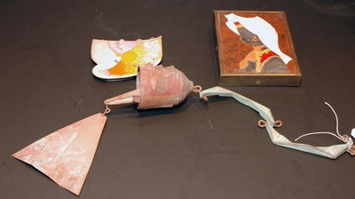 Lot 279 - Three Metal Decorations Including two painted...