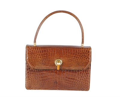 Lot 267 - Gucci Chestnut Brown Crocodile Handbag Italian,...