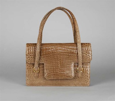 Lot 268 - Gucci Taupe Crocodile Handbag Italian, 1960s...