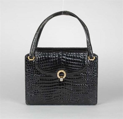 Lot 269 - Gucci Black Crocodile Handbag Italian, 1960s...