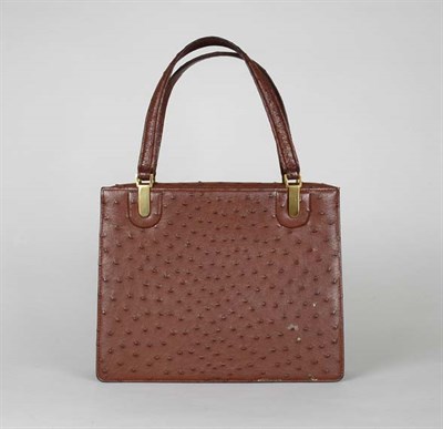 Lot 278 - Chocolat au Lait Ostrich Handbag Central...