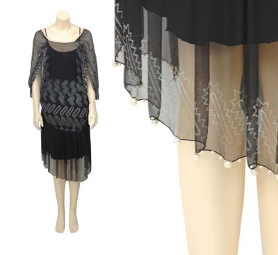 Lot 122 - Zandra Rhodes Black Blouson Dress English,...