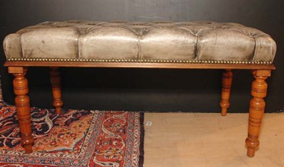 Lot 312 - Georgian Style Leather Upholstered Fruitwood...