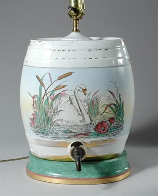 Lot 4468 - English Stoneware Whiskey Jug Converted to a...