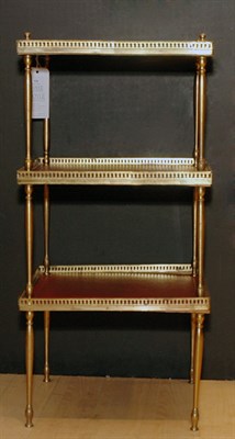 Lot 318 - Neoclassical Style Gilt-Metal Leather Top...