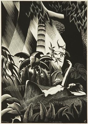 Lot 4273 - Paul Landacre FOREST GIRL Wood engraving, 1936,...
