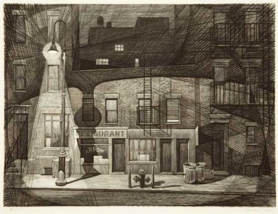 Lot 4280 - Armin Landeck RESTAURANT (K. 109) Etching,...