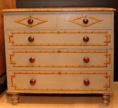 Lot 329 - Victorian Style Painted Chest of Drawers...