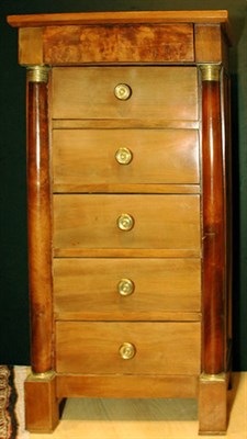 Lot 332 - Empire Style Walnut Chest of Drawers Height 42...