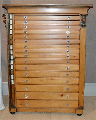 Lot 1109 - Victorian Style Fruitwood Map Cabinet Height...