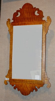 Lot 2192 - Chippendale Style Figured Maple Mirror...