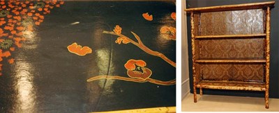 Lot 355 - Lacquer Decorated and Bamboo Four-Tier Open...