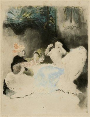 Lot 97 - Louis Legrand LA VAPORASITEURS Color etching...
