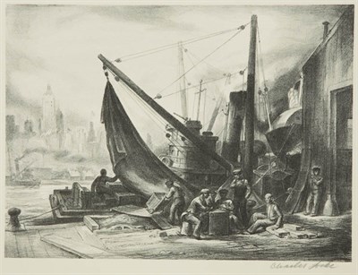 Lot 4288 - Charles Locke THE DOCK; EAST RIVER WATERFRONT;...