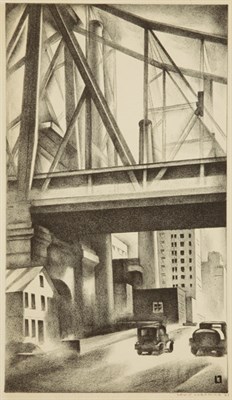 Lot 4292 - Louis Lozowick UNDER THE BRIDGE (F. 75)...