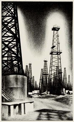 Lot 363 - Louis Lozowick OIL COUNTRY (F. 137) Lithograph,...