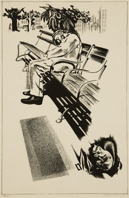 Lot 361 - Louis Lozowick IN THE PARK, NO JOB (FLINT 31)...