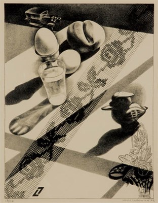 Lot 4290 - Louis Lozowick STILL LIFE WITH BREAKFAST...