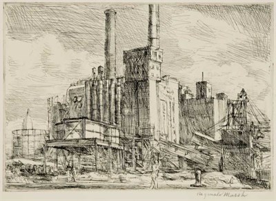 Lot 377 - Reginald Marsh GAS WORKS AT EAST 14TH STREET...