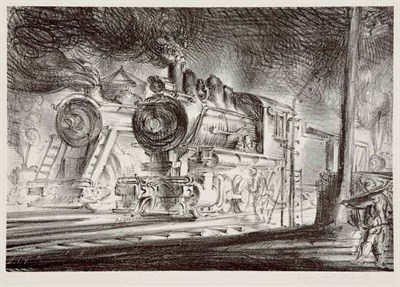 Lot 4306 - Reginald Marsh SWITCH ENGINES, ERIE YARDS...