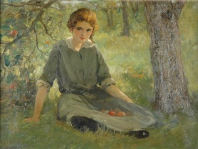 Lot 1191 - Charles Paul Gruppe 1860-1940 IN THE ORCHARD,...