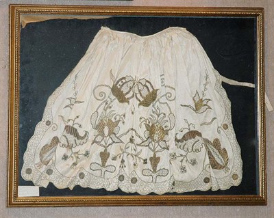 Lot 315 - Charles I Embroidered Silk Apron Late 17th...