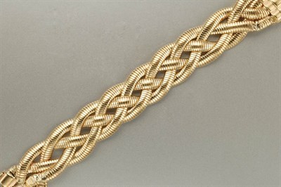 Lot 1213 - Braided Triple Strand Snake Chain Bracelet