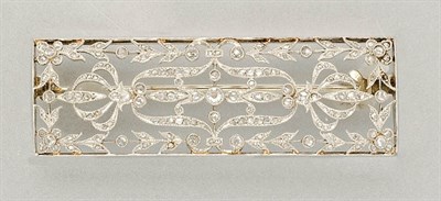 Lot 1214 - Diamond Plaque Brooch