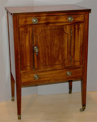 Lot 3268 - George III Mahogany Bedside Cupboard Height 31...