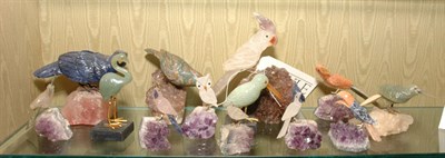 Lot 527 - Miscellaneous Group of Carved Hardstone Birds