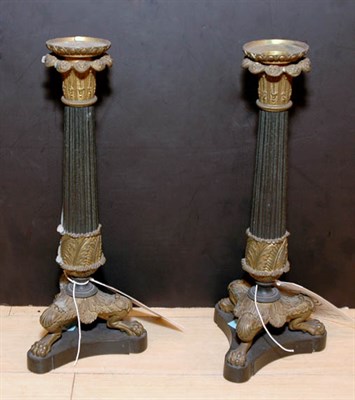 Lot 536 - Pair of Empire Style Gilt and Patinated-Metal...