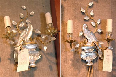 Lot 542 - Pair of Gilt-Metal and Glass Bird-Form...